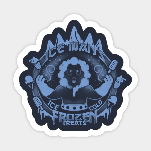 Ice Man's Frozen Treats Sticker by BCArtDesign